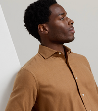 PETER MILLAR BRIXEN ITALIAN FLANNEL SPORT SHIRT - LIGHT MOCHA