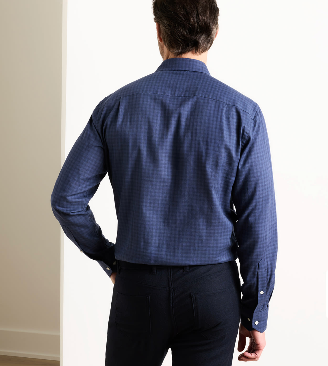 PETER MILLAR FELIX COTTON SPORT SHIRT - NAVY
