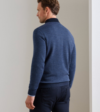 PETER MILLAR ASHLAND QUARTER-ZIP SWEATER - MIDNIGHT NAVY