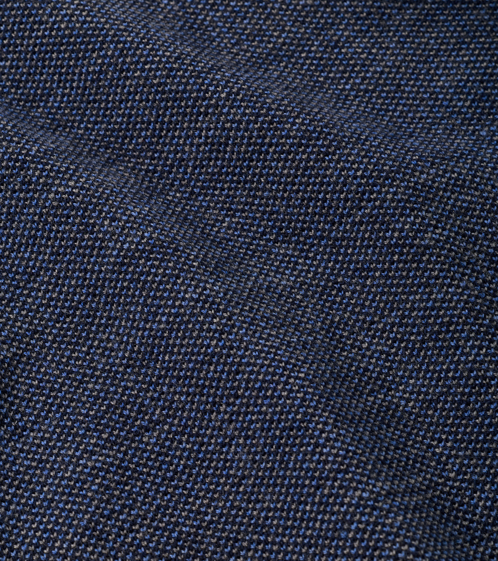 PETER MILLAR BLAIR BIRDSEYE QUARTER-ZIP SWEATER - NAVY