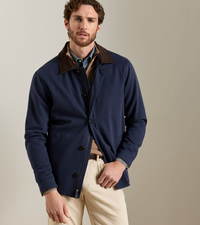 PETER MILLAR CHATHAM COTTON CASHMERE COAT - PROVIDENCE NAVY