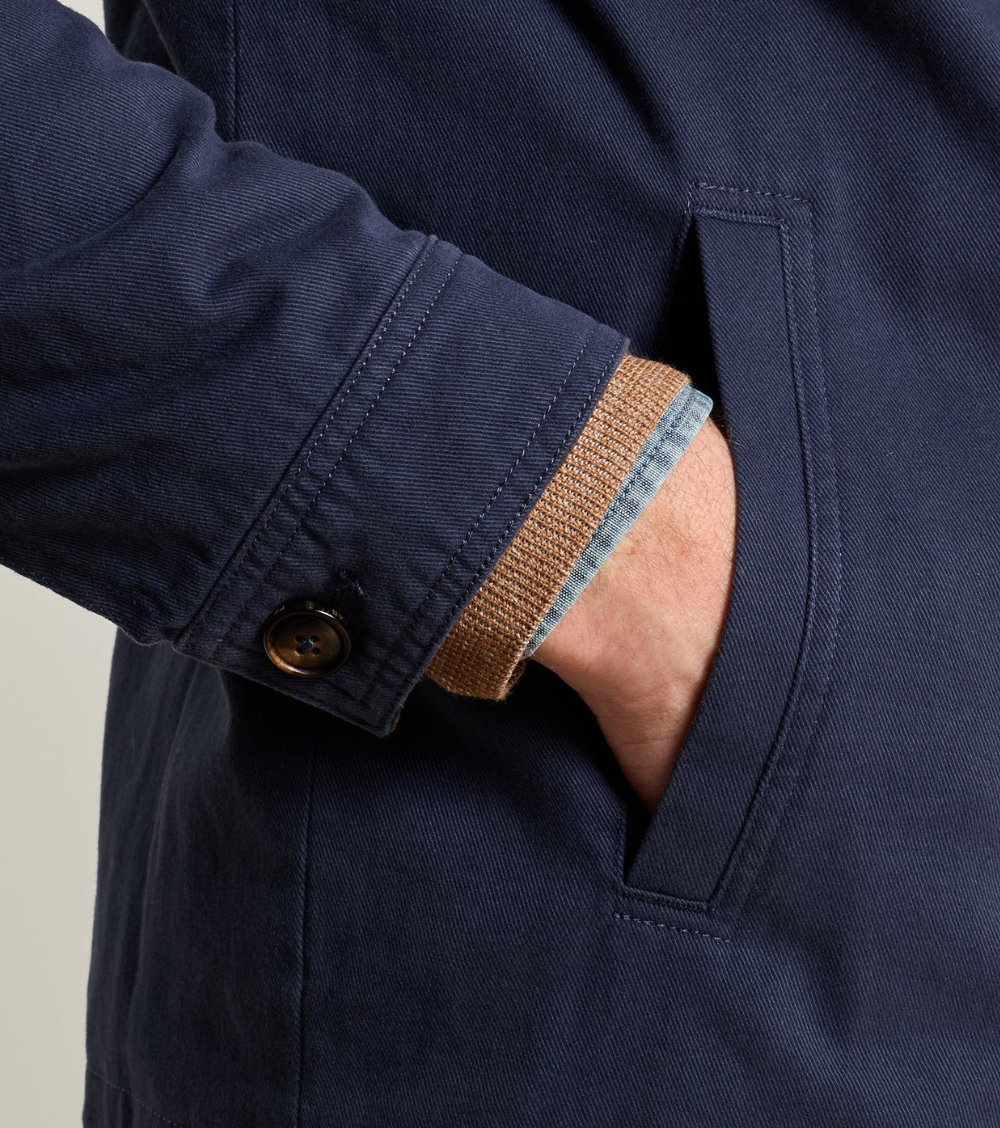 PETER MILLAR CHATHAM COTTON CASHMERE COAT - PROVIDENCE NAVY