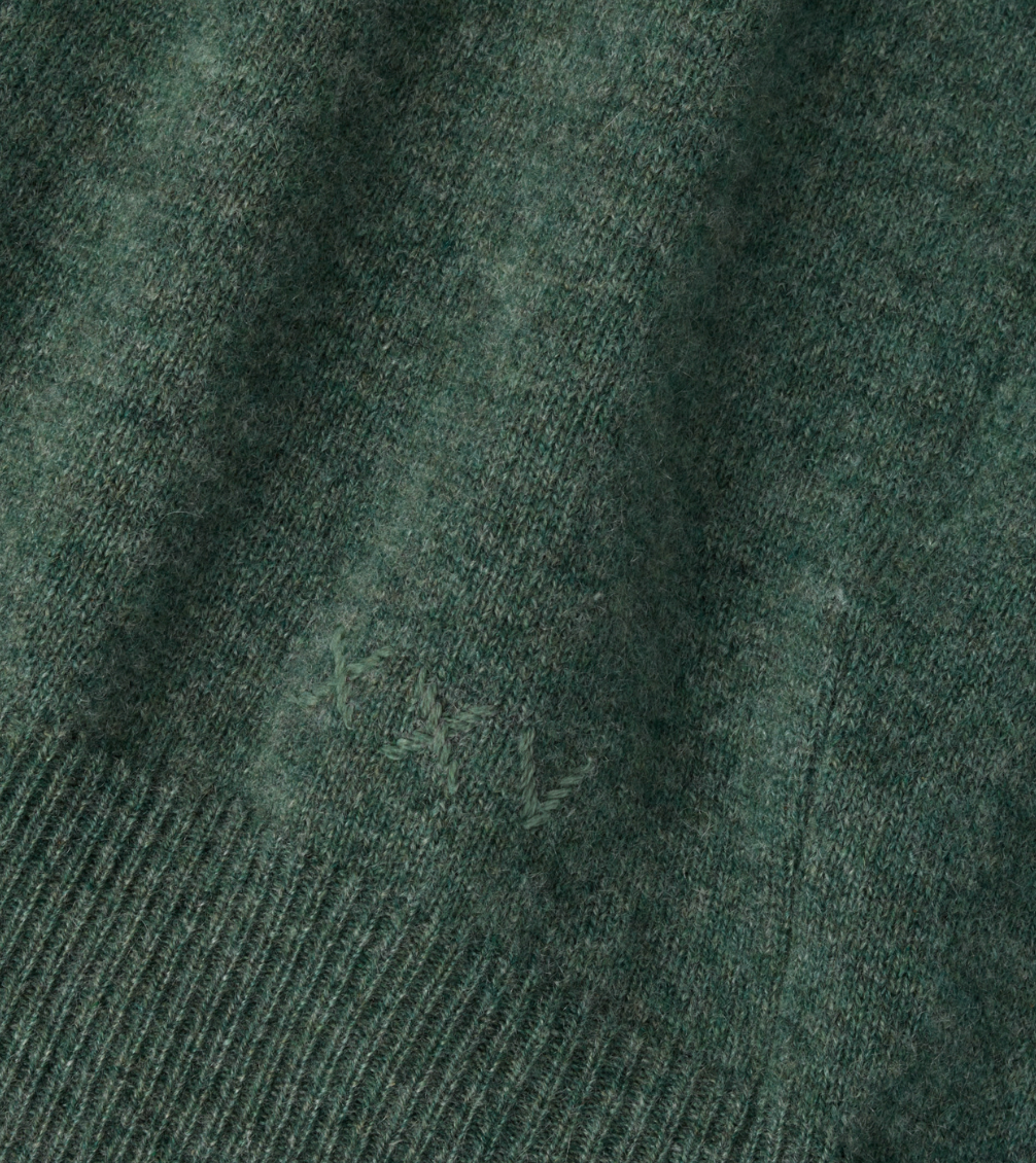 PETER MILLAR CROWN ANNIVERSARY CASHMERE QUARTER ZIP SWEATER - IVY