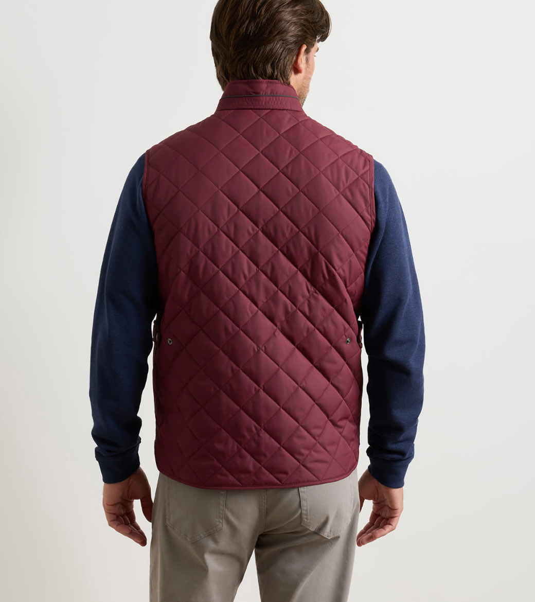 PETER MILLAR ESSEX VEST - BORDEAUX