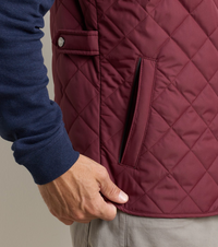 PETER MILLAR ESSEX VEST - BORDEAUX