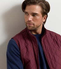 PETER MILLAR ESSEX VEST - BORDEAUX