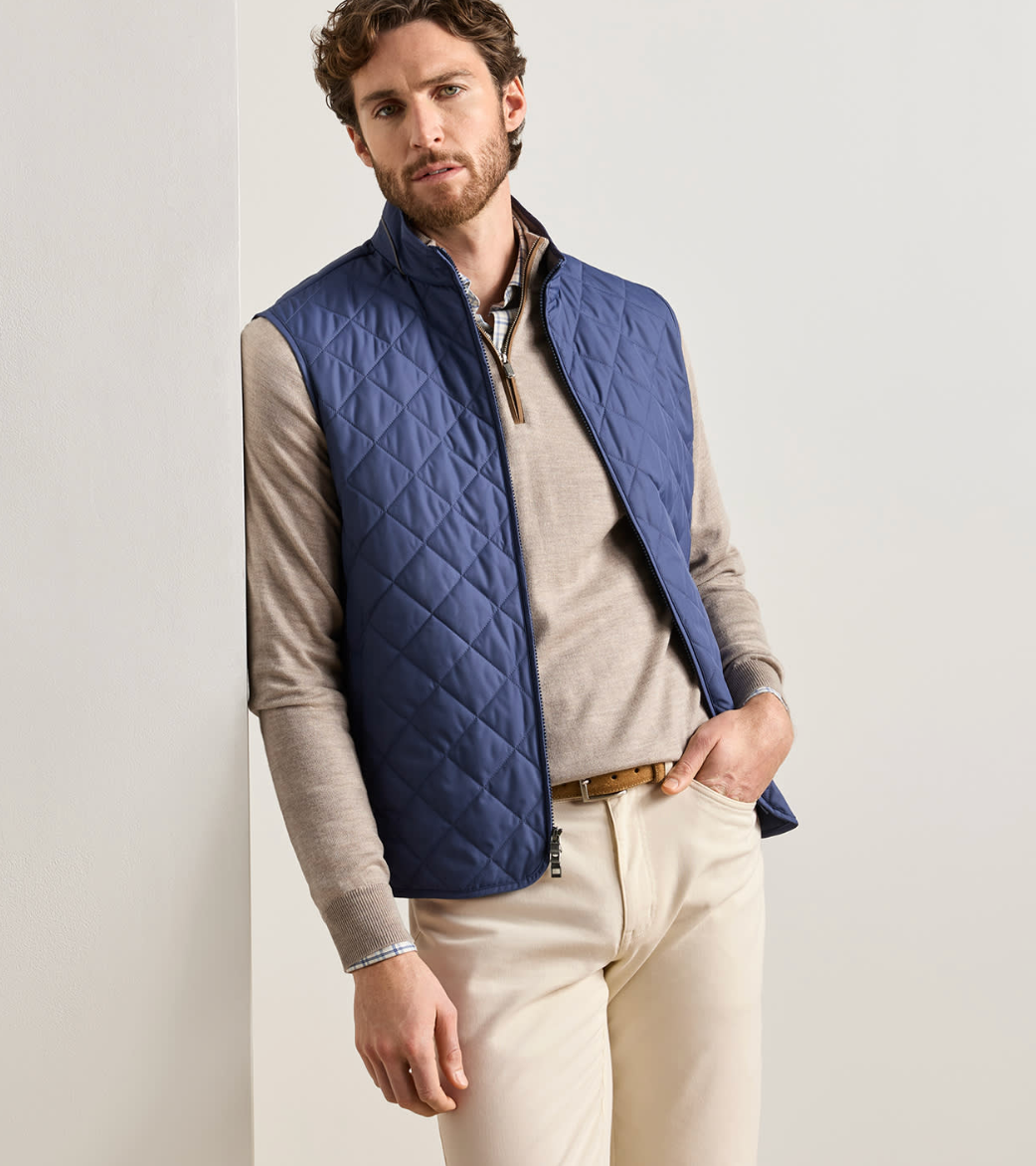 PETER MILLAR ESSEX VEST - CROWN BLUE