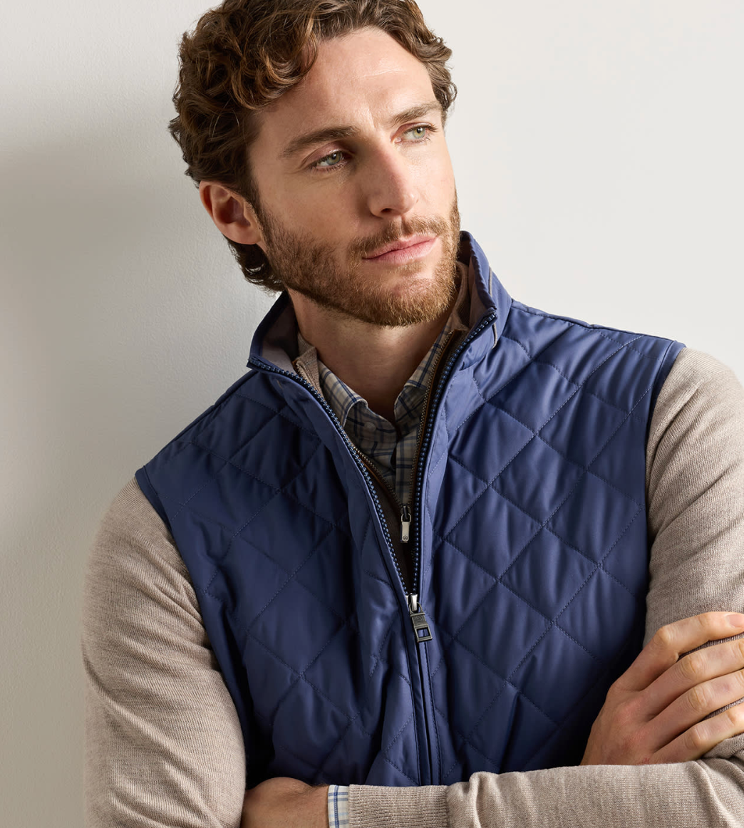 PETER MILLAR ESSEX VEST - CROWN BLUE