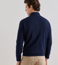 PETER MILLAR EXCURSIONIST FLEX FULL ZIP SWEATER - NAVY