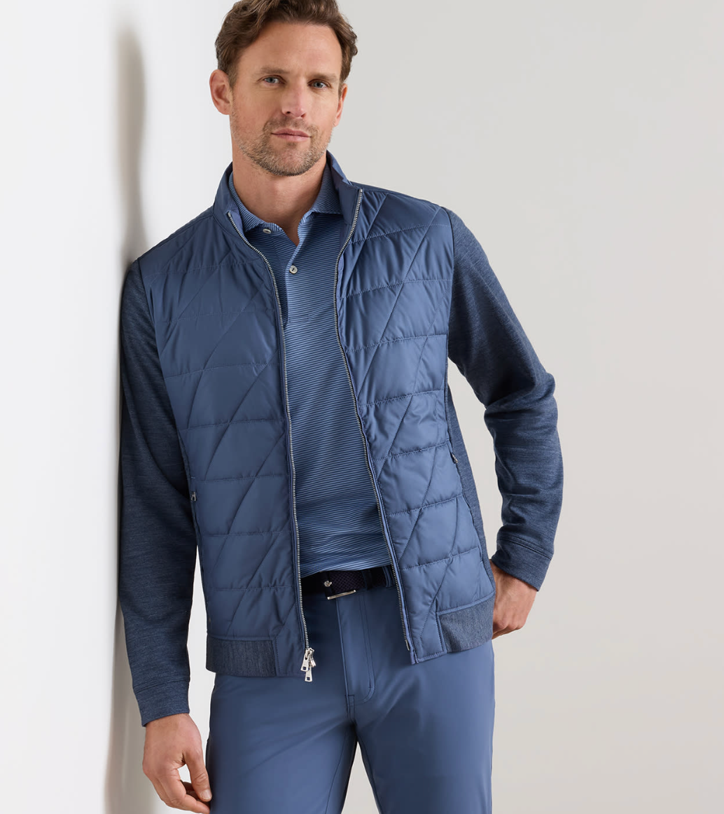 PETER MILLAR WALKER HYBRID JACKET - CADET