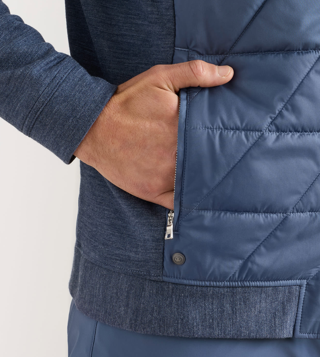 PETER MILLAR WALKER HYBRID JACKET - CADET