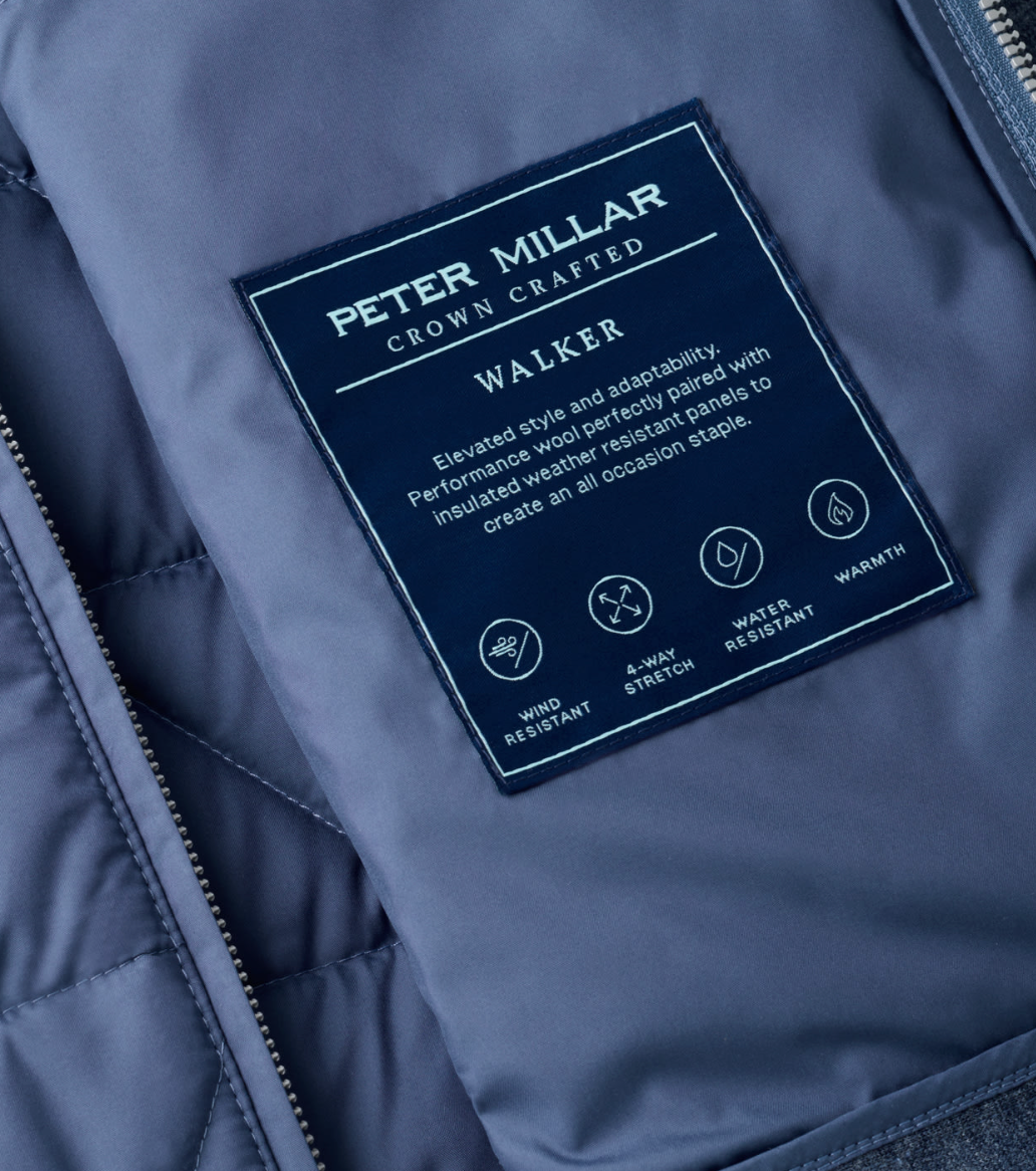 PETER MILLAR WALKER HYBRID JACKET - CADET