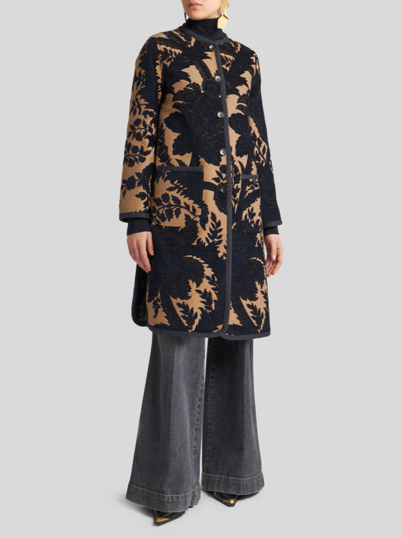 ETRO EMBROIDERED REVERSIBLE COAT - MULTICOLOR