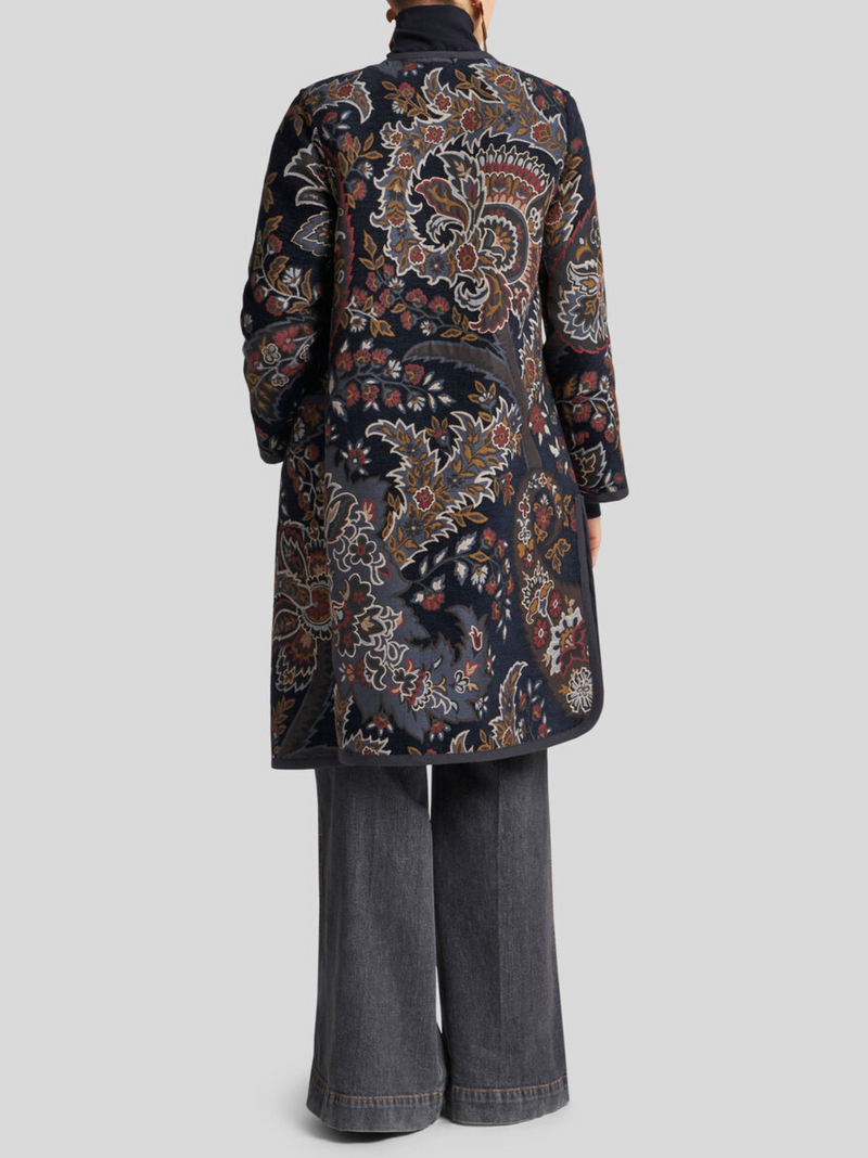 ETRO EMBROIDERED REVERSIBLE COAT - MULTICOLOR