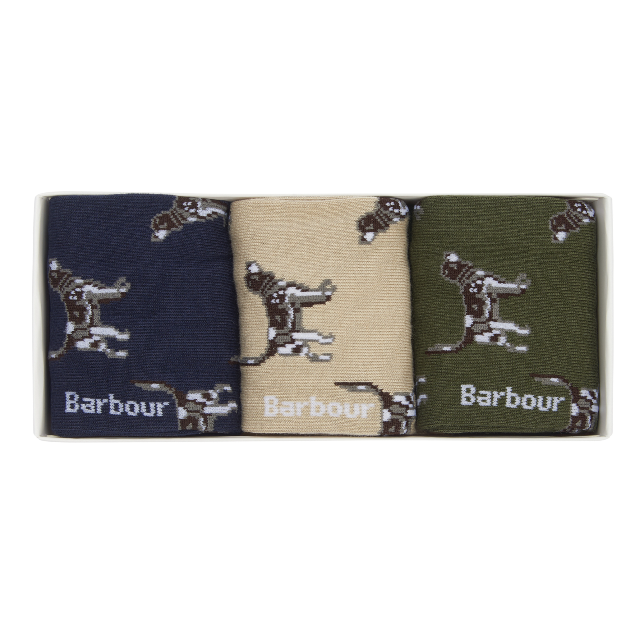 BARBOUR POINTER DOG SOCKS GIFT BOX
