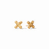 JULIE VOS SOHO DEMI X STUD EARRINGS - GOLD