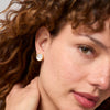 JULIE VOS SOLARA STONE STUD - IRIDESCENT PALMETTO GREEN