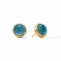 JULIE VOS SOLARA STONE STUD - IRIDESCENT MONTANA BLUE