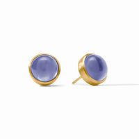 JULIE VOS SOLARA STONE STUD - IRIDESCENT TANZANITE BLUE
