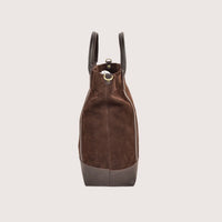 ASTON LEATHER - HAYDEN TOTE BAG - BROWN SUEDE
