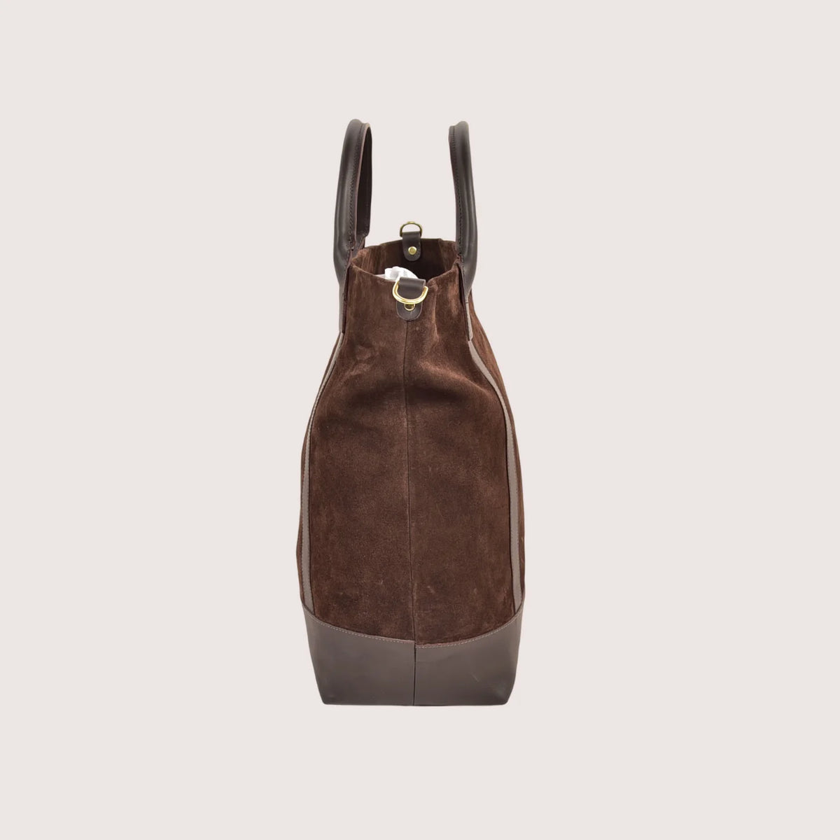 ASTON LEATHER - HAYDEN TOTE BAG - BROWN SUEDE
