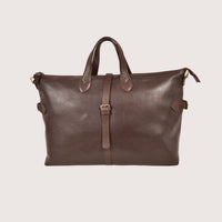 ASTON LEATHER -  OLSEN CARRY-ON BAG - BROWN LEATHER