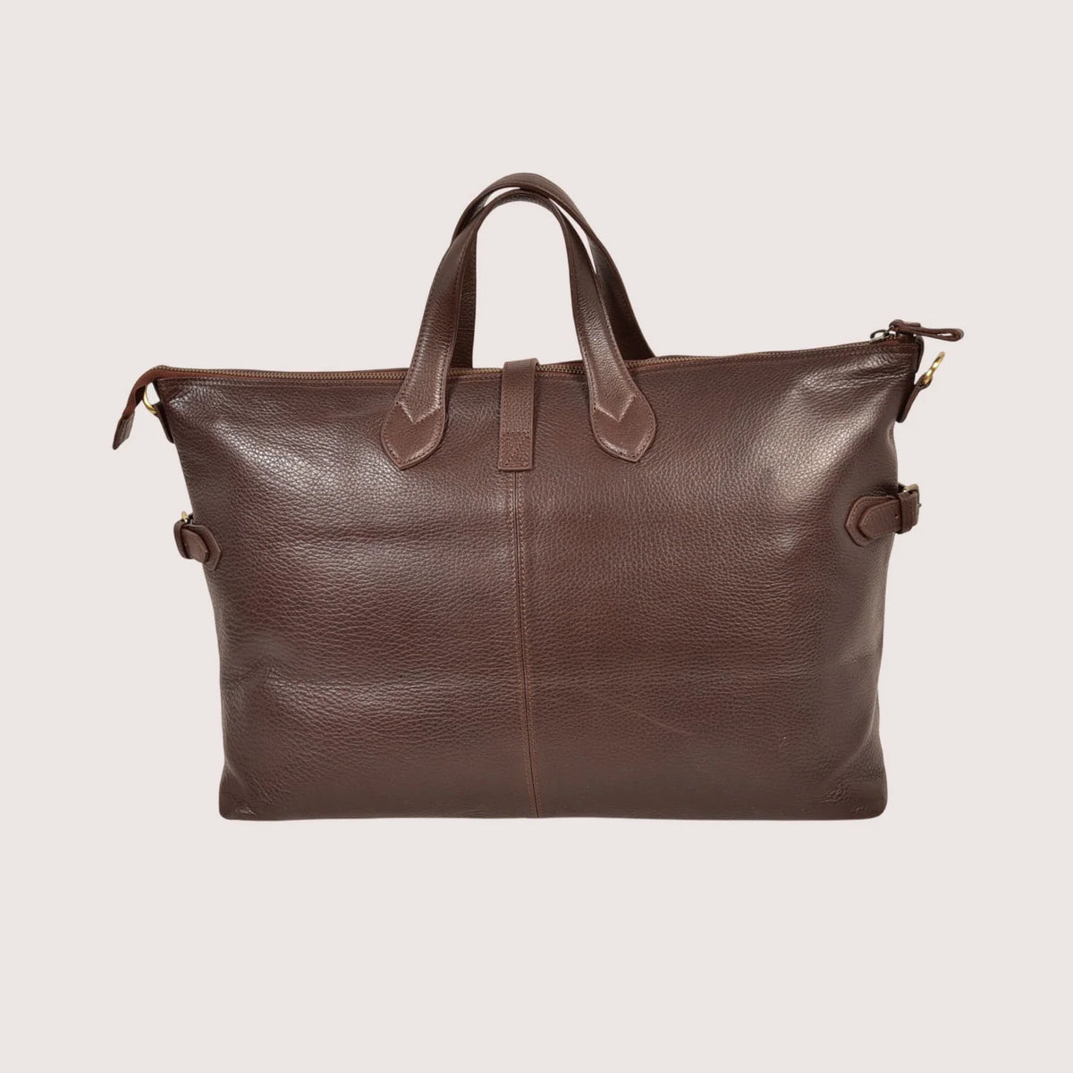 ASTON LEATHER -  OLSEN CARRY-ON BAG - BROWN LEATHER