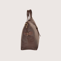 ASTON LEATHER -  OLSEN CARRY-ON BAG - BROWN LEATHER