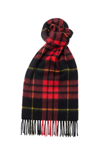 JOSHUA ELLIS CASHMERE SCARF - RED/BLACK PLAID