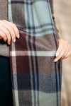 JOSHUA ELLIS CASHMERE SCARF - GREEN/NAVY/RUST PLAID