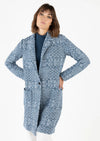 AMINA RUBINACCI MACRO TWEED COAT - OCEAN