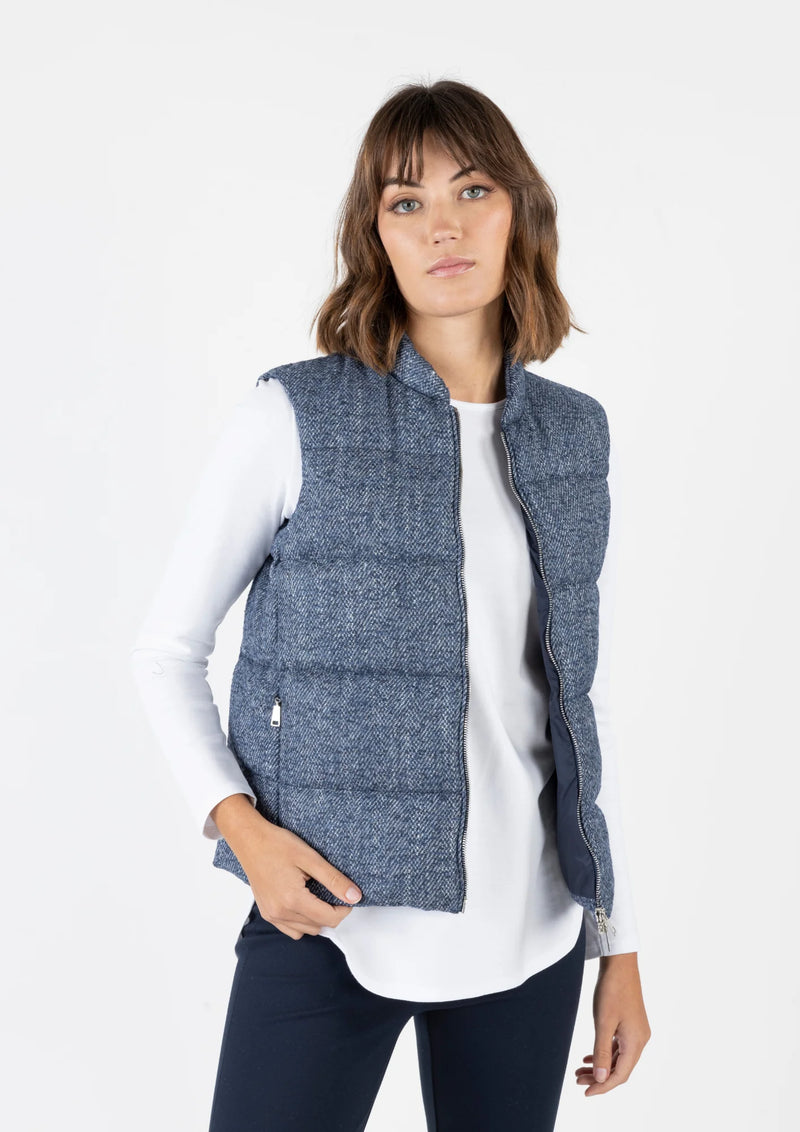 AMINA RUBINACCI LORO PIANA VEST - NAVY