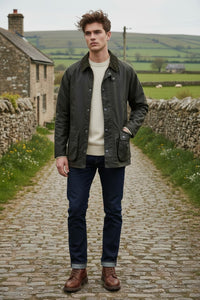 BARBOUR TARTAN AMBLESIDE WAX JACKET - ARCHIVE OLIVE TARTAN