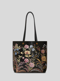 ETRO FLORAL SHOPPING TOTE - BLACK