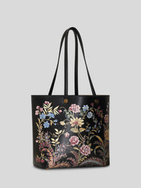 ETRO FLORAL SHOPPING TOTE - BLACK
