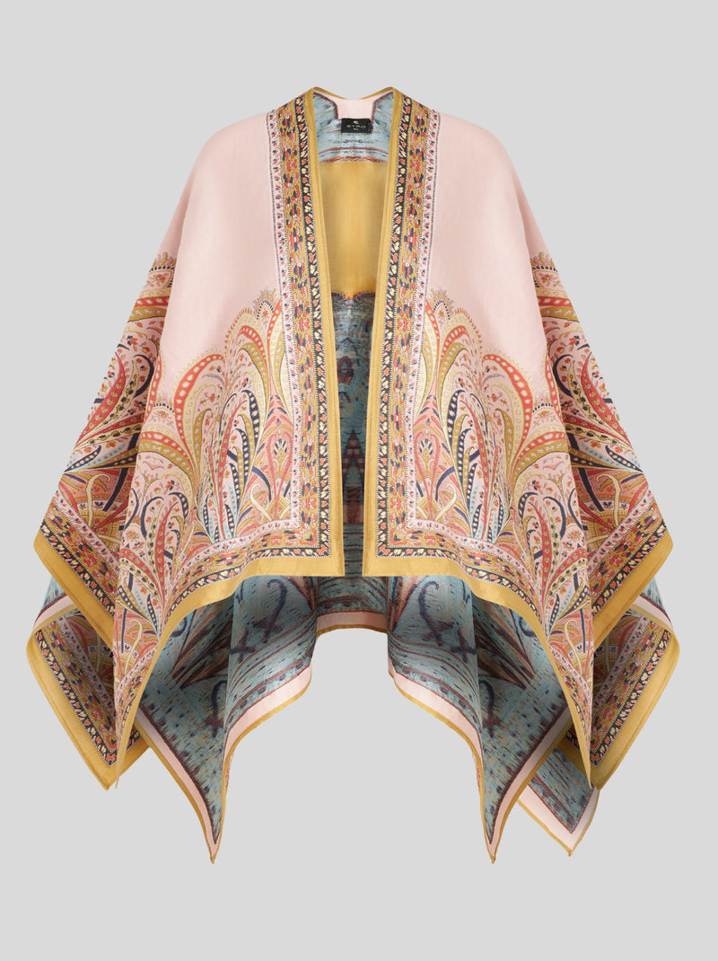 ETRO EMBROIDERED CAPE - PINK
