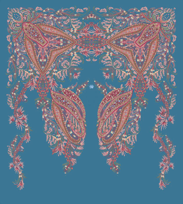 ETRO WOOL/MODAL CAPE - TEAL