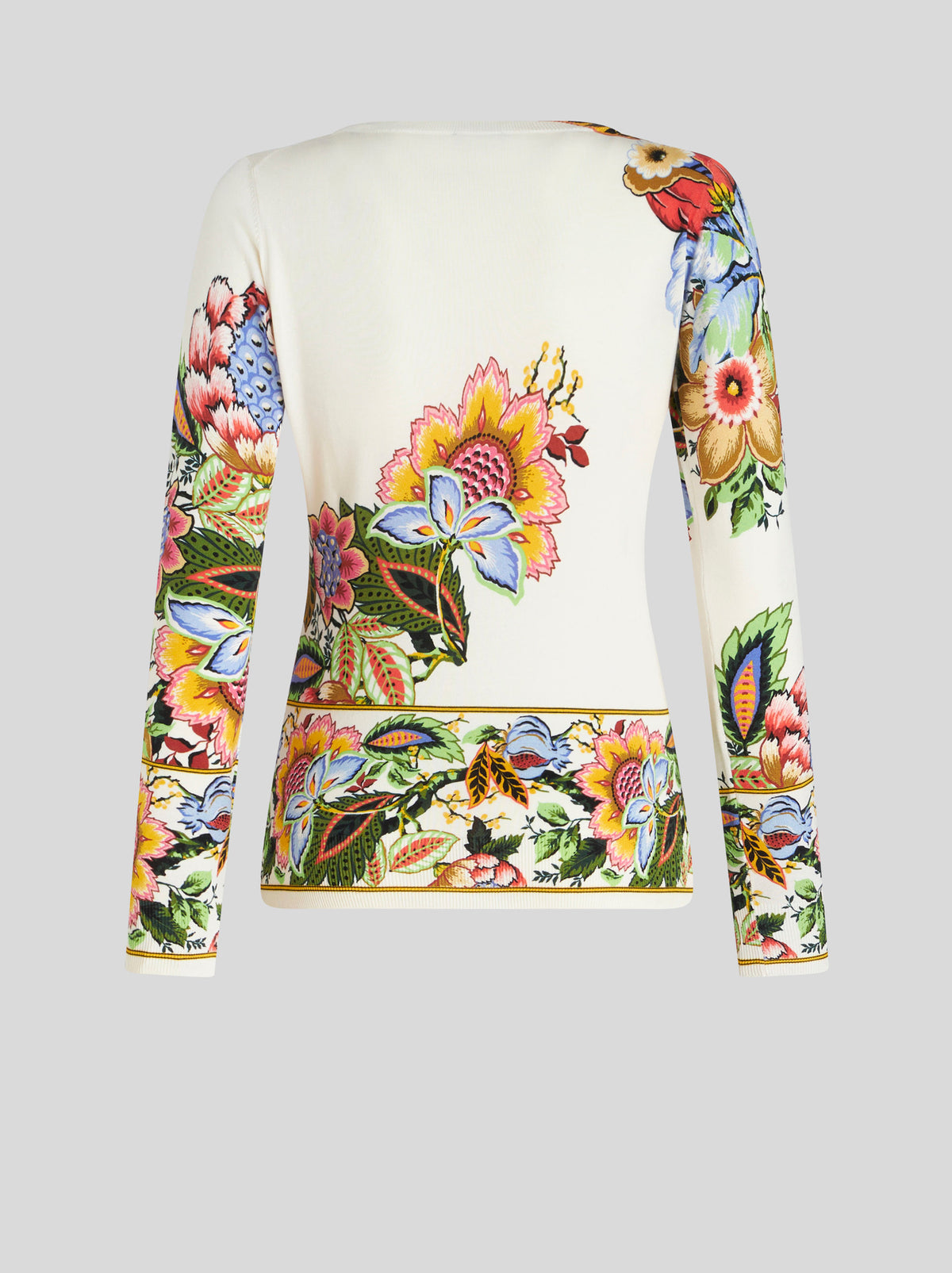 ETRO FLORAL KNIT TOP - WHITE