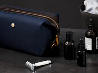 MISMO WASHBAG - NAVY/DARK BROWN