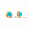 JULIE VOS WAVE STONE STUD - TURQUOISE BLUE