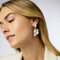 JULIE VOS WILLOW CHANDELIER EARRING - MOTHER OF PEARL