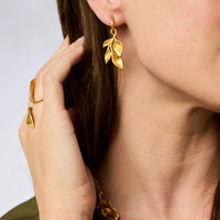 JULIE VOS WILLOW HOOP & CHARM EARRING