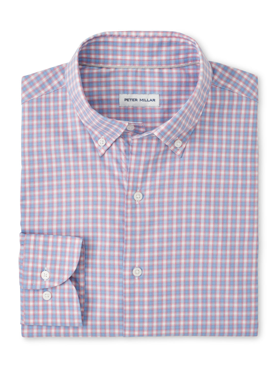 PETER MILLAR FELIX CROWN LITE COTTON-STRETCH SPORT SHIRT - CHILI RED