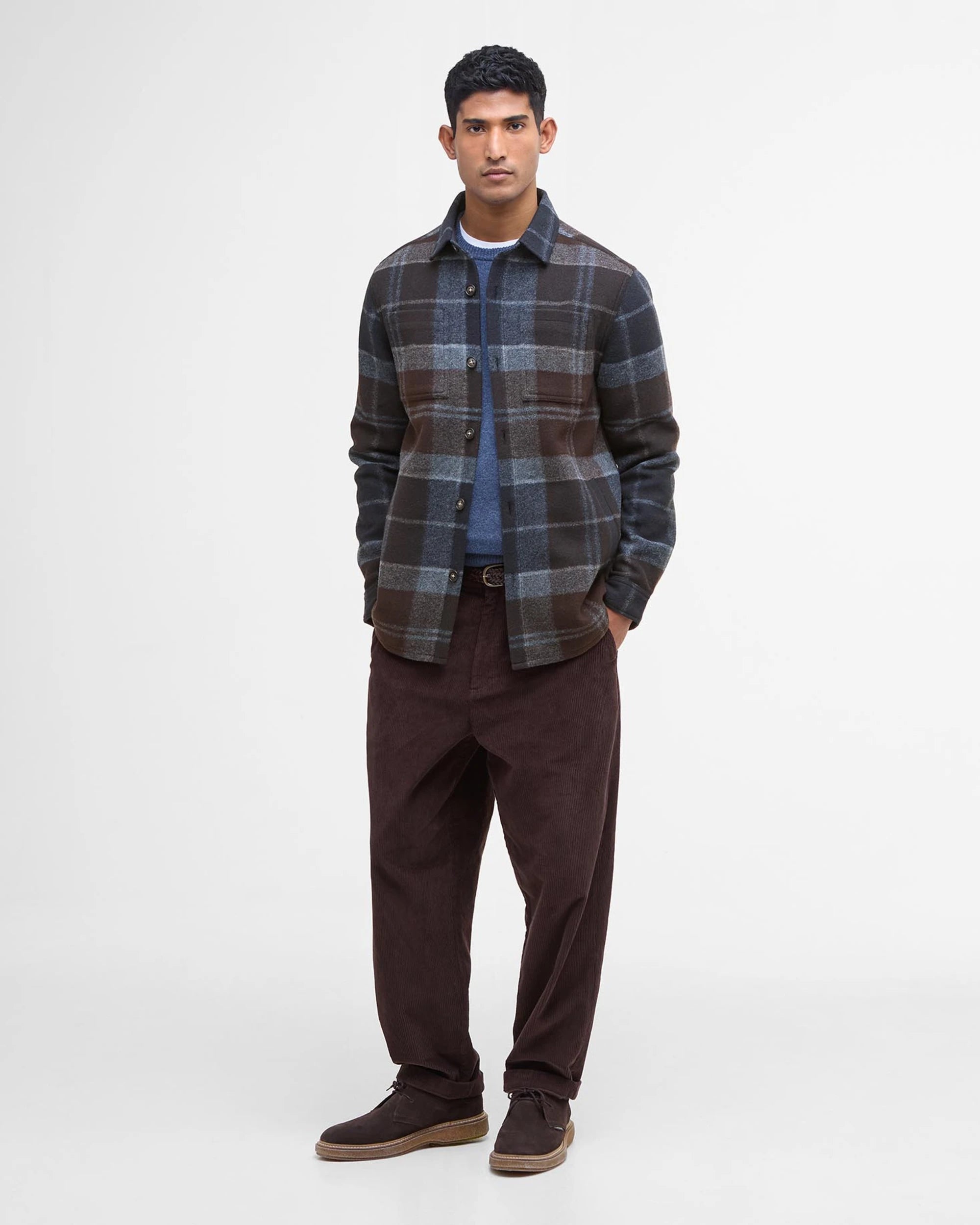 BARBOUR CHAPTER TAILORED MEN'S OVERSHIRT - MIDNIGHT OAK TARTAN