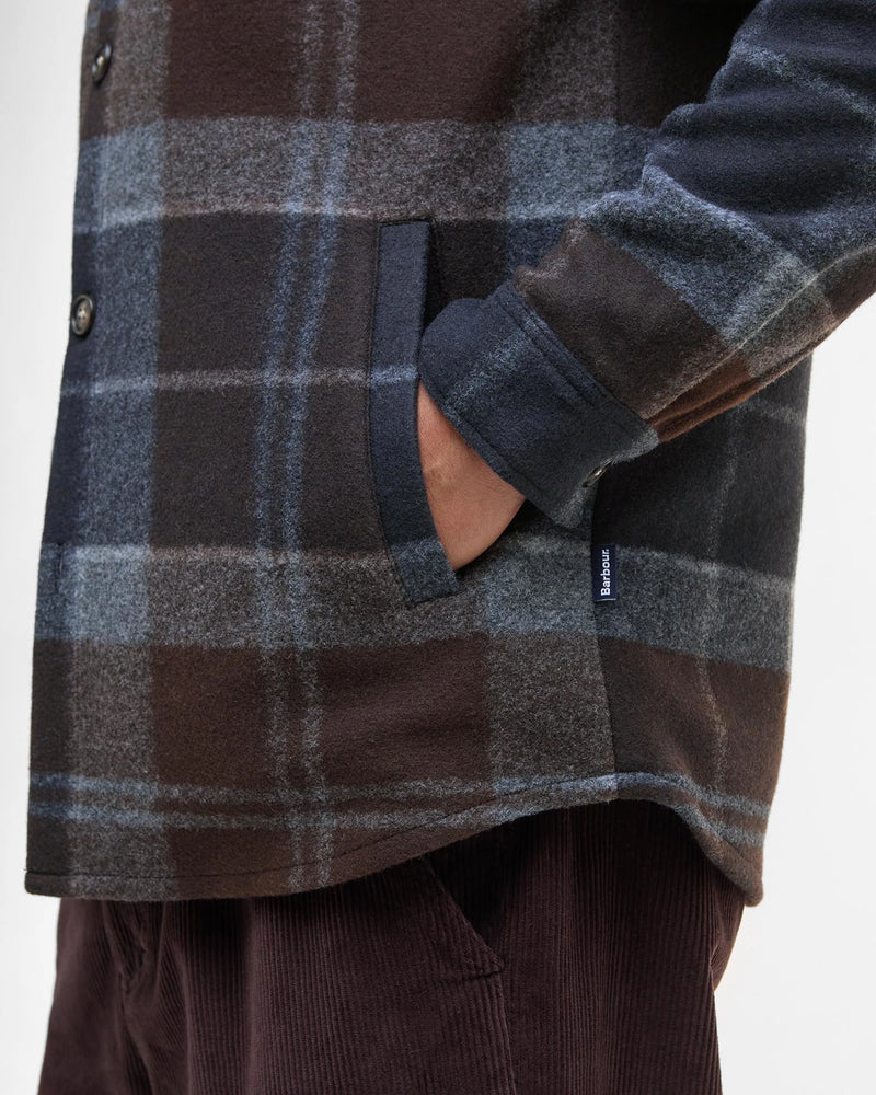 BARBOUR CHAPTER TAILORED MEN'S OVERSHIRT - MIDNIGHT OAK TARTAN