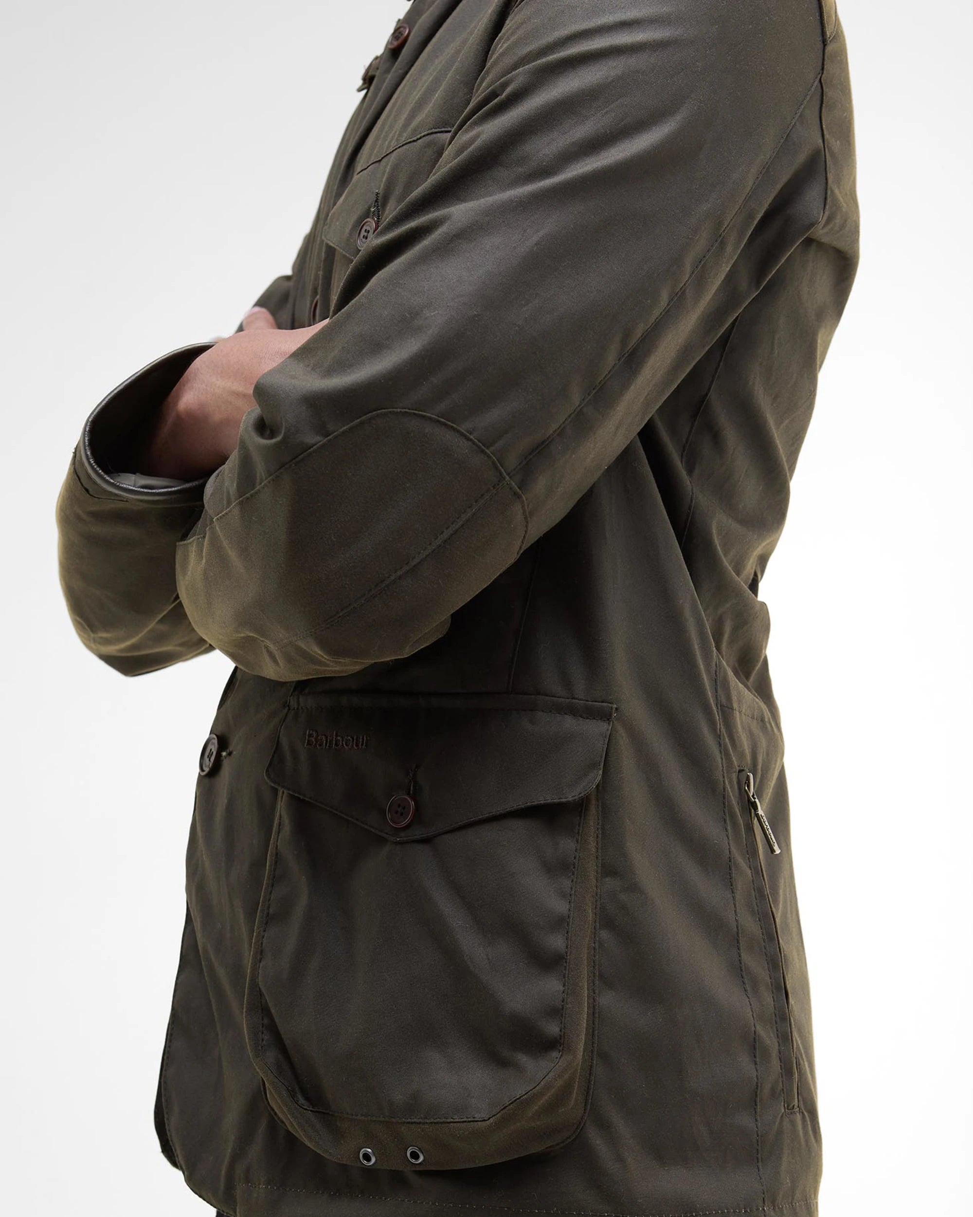BARBOUR BEACON SPORTS WAX JACKET - OLIVE