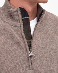 BARBOUR HOLDEN HALF ZIP MEN'S SWEATER - MILITARY MARL