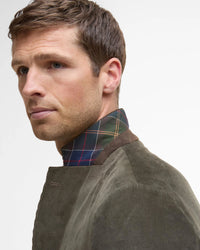 BARBOUR WALLINGTON CORD BLAZER - OLIVE