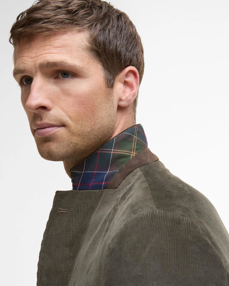 BARBOUR WALLINGTON CORD BLAZER - OLIVE