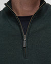 BARBOUR GAMLIN HALF-ZIP SWEATER - OLIVE